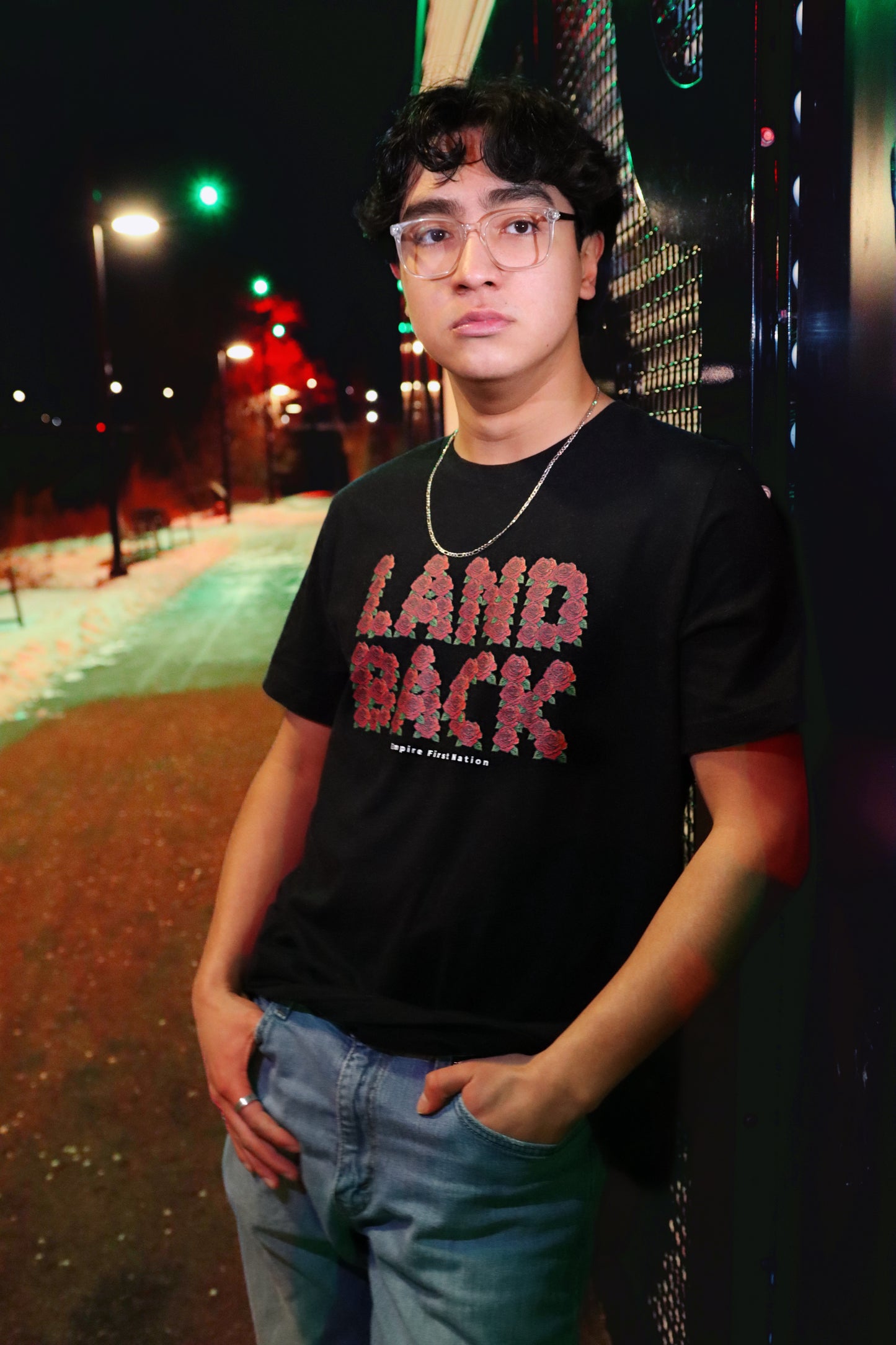 Land Back and Roses Unisex Tee