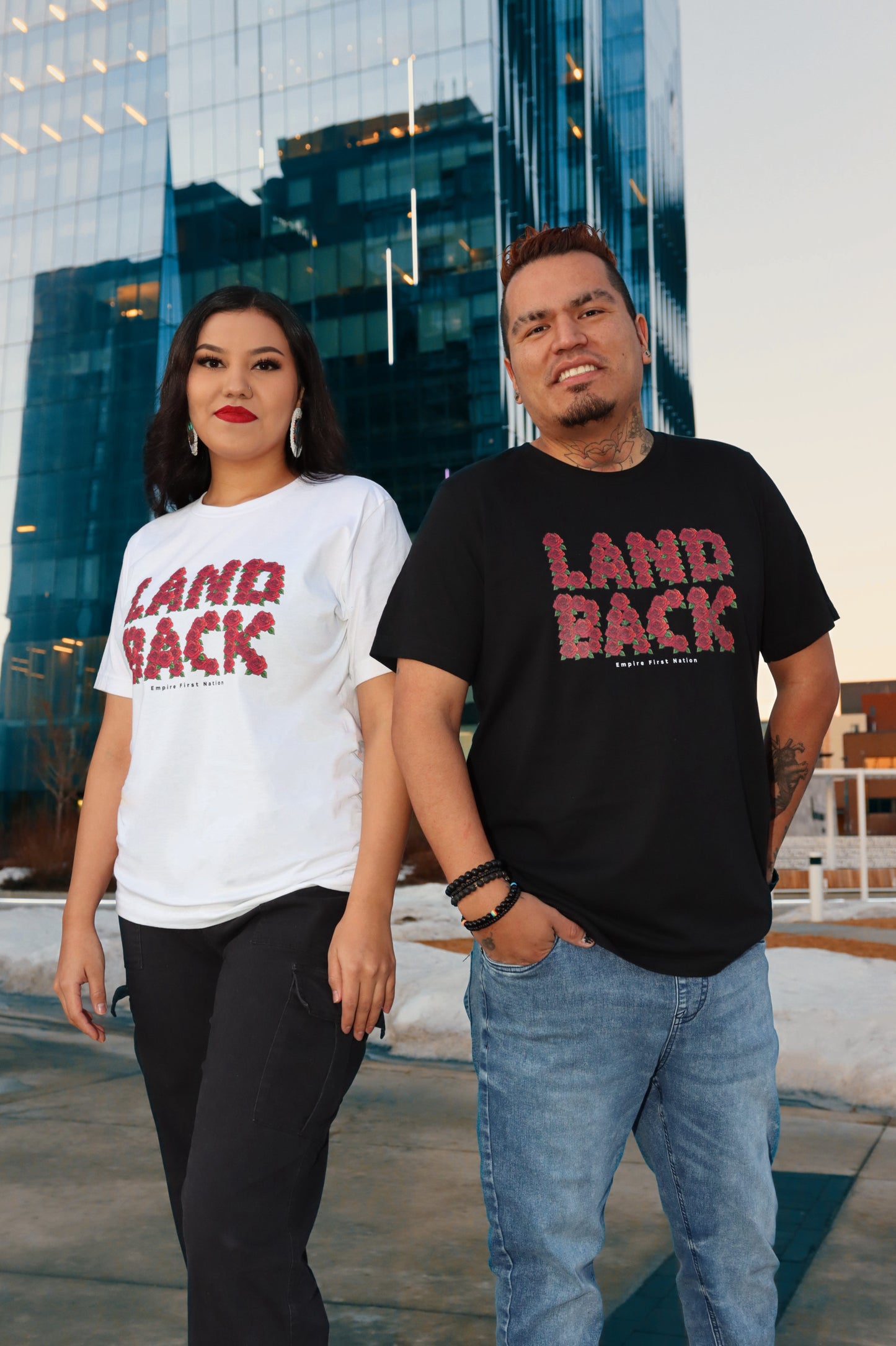 Land Back and Roses Lite Unisex Tee