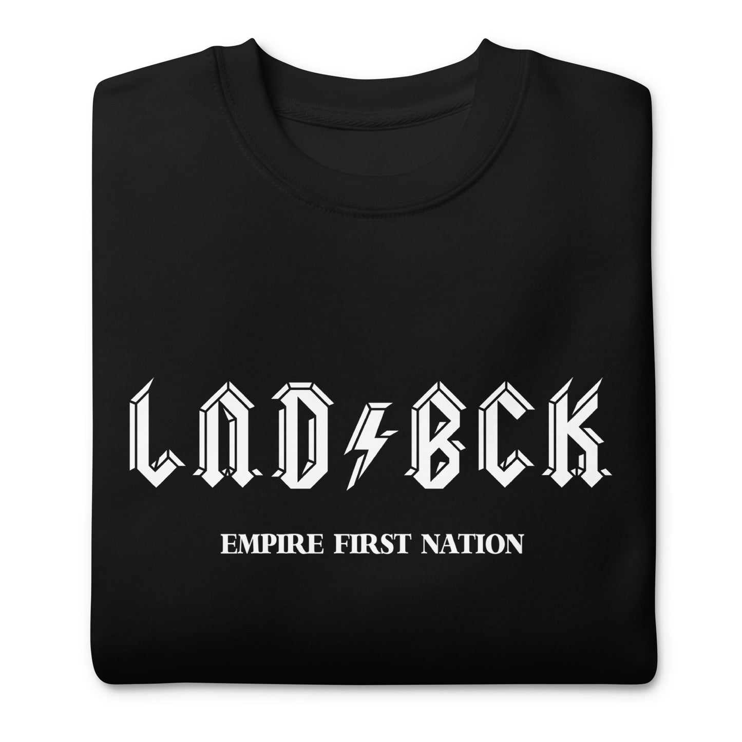 'LND BCK in Black' Unisex Premium Sweatshirt