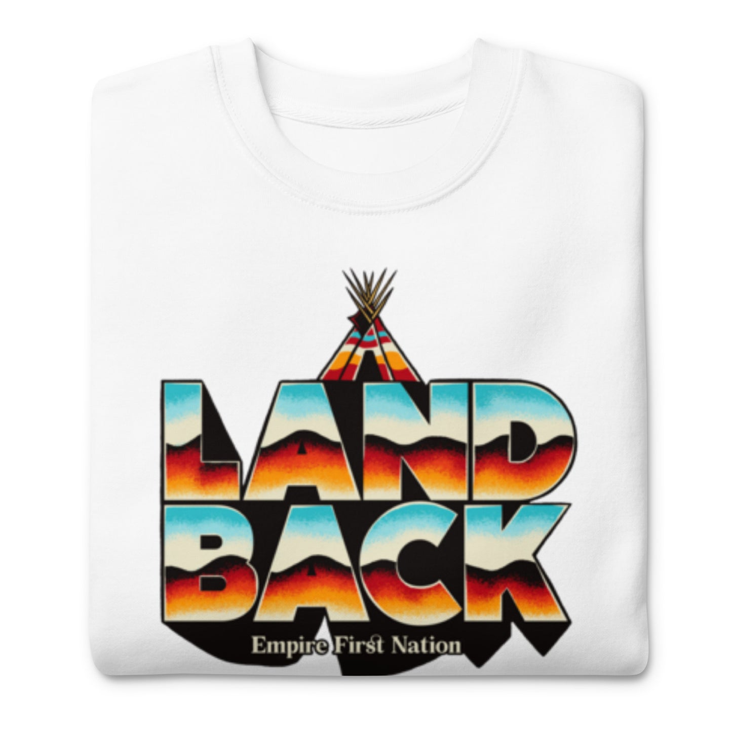 Retro Land Back Unisex Premium Sweatshirt